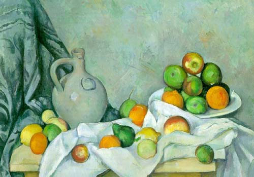 Paul Cezanne – “Rideau Cruchon et Compotier”