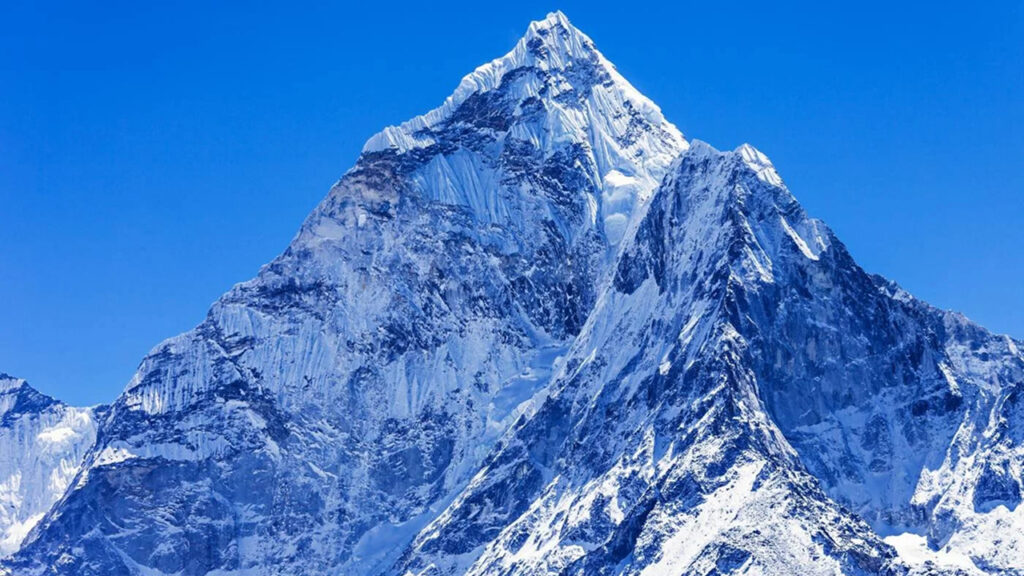 A mountains covered with snow