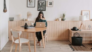 A Women Running a Business from Home