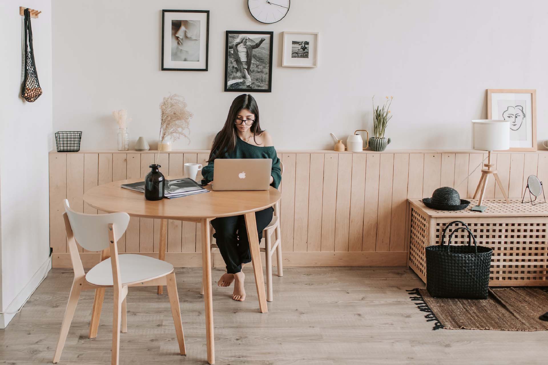 A Women Running a Business from Home