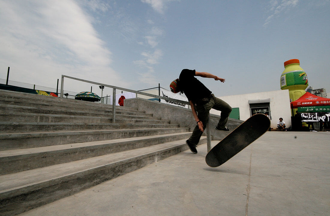 Falling from Skateboard