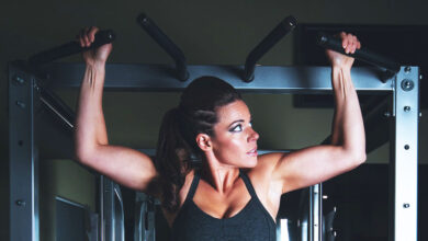 Women doing Free Standing Pull up Bar