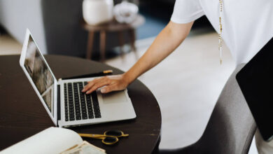 Man Working on Laptop