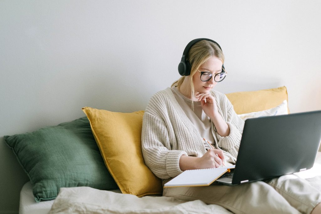 Woman Searching for File Management Tips on PC