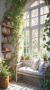 Relaxing and Cozy Interior of Sunroom