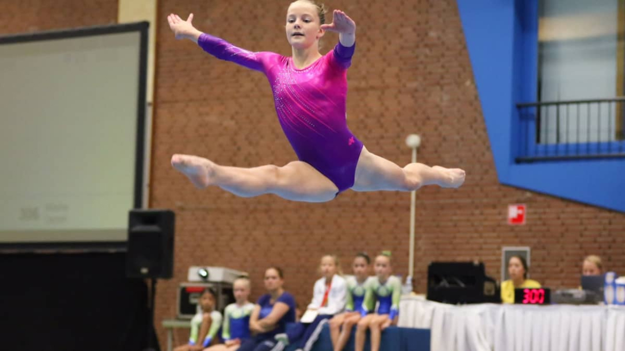 higher level gymnastic performed by a girl which is level 9