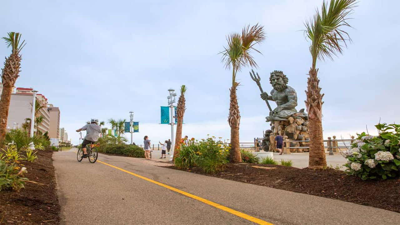 Neptune park and the main attraction for photography is the statue of king Neptune