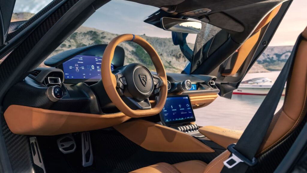 Rimac Nevera interior which is a High-cost electric car