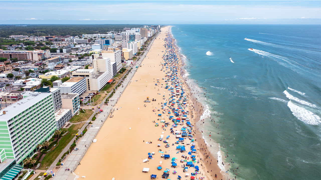 A beautiful view of Virginia Beach boardwalk 