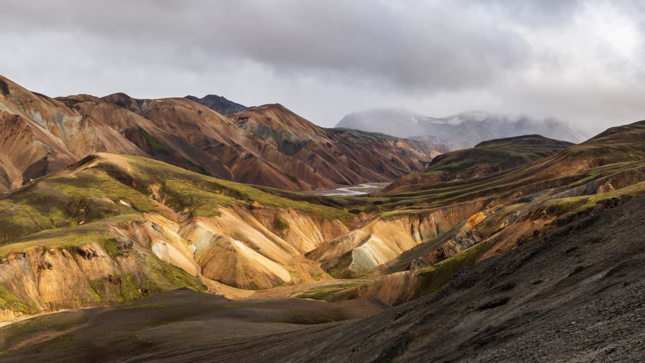 Laugavegur is in a list of best hiking trails with beautiful mountain landscape