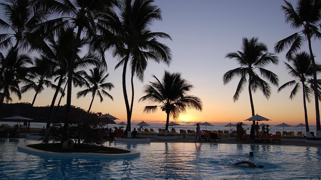  A sunset view of an african island Nosy Be in Madagascar perfect for honeymooners