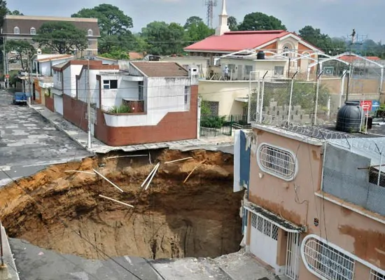 Guatemala sinkhole 2010 arial view