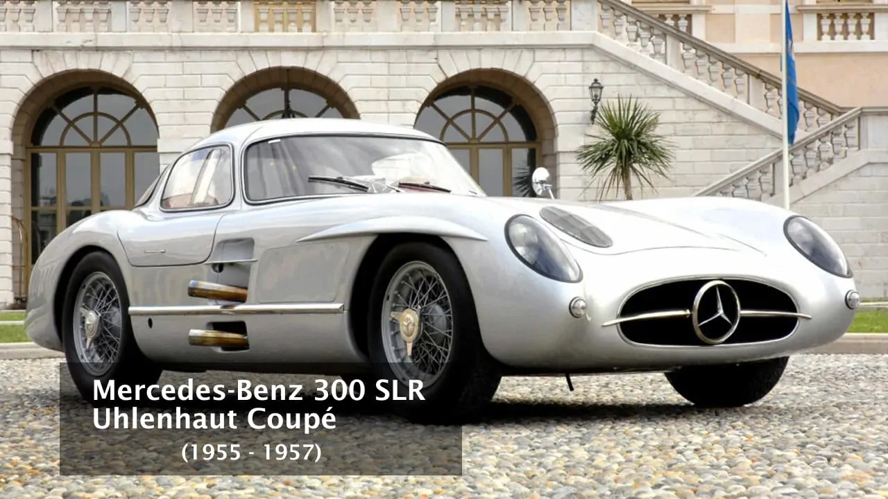 1955 Mercedes-Benz 300 SLR Uhlenhaut Coupé most expensive car sold in an auction