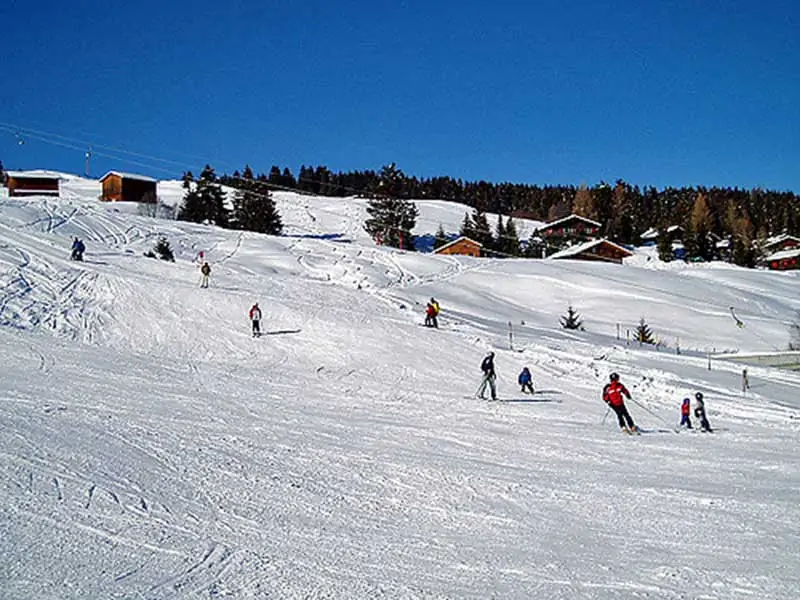 tourists are skiing on gilgit glaciers