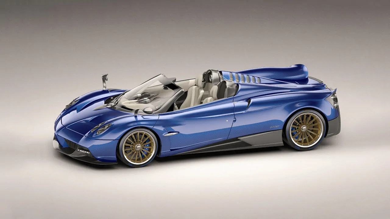 Pagani Zonda HP Barchetta open roof blue