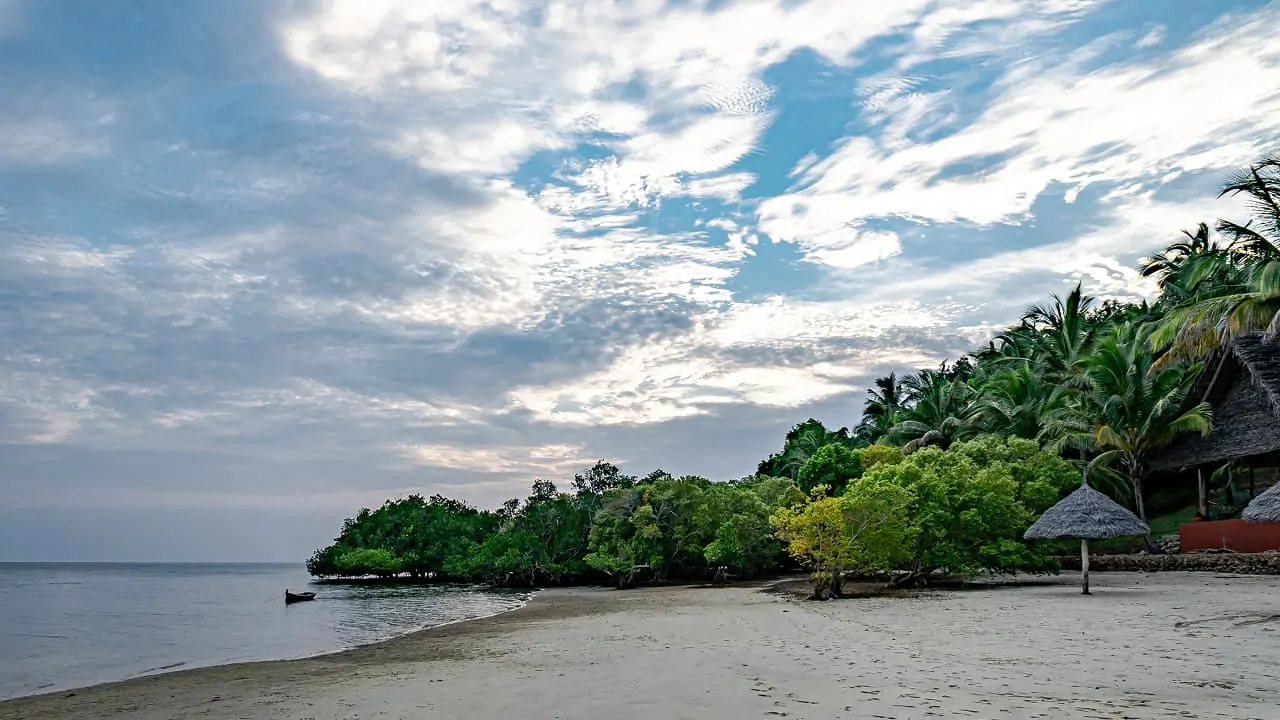 A beautiful sky and greenery of mafia island, it is among the list of African islands to honeymoon